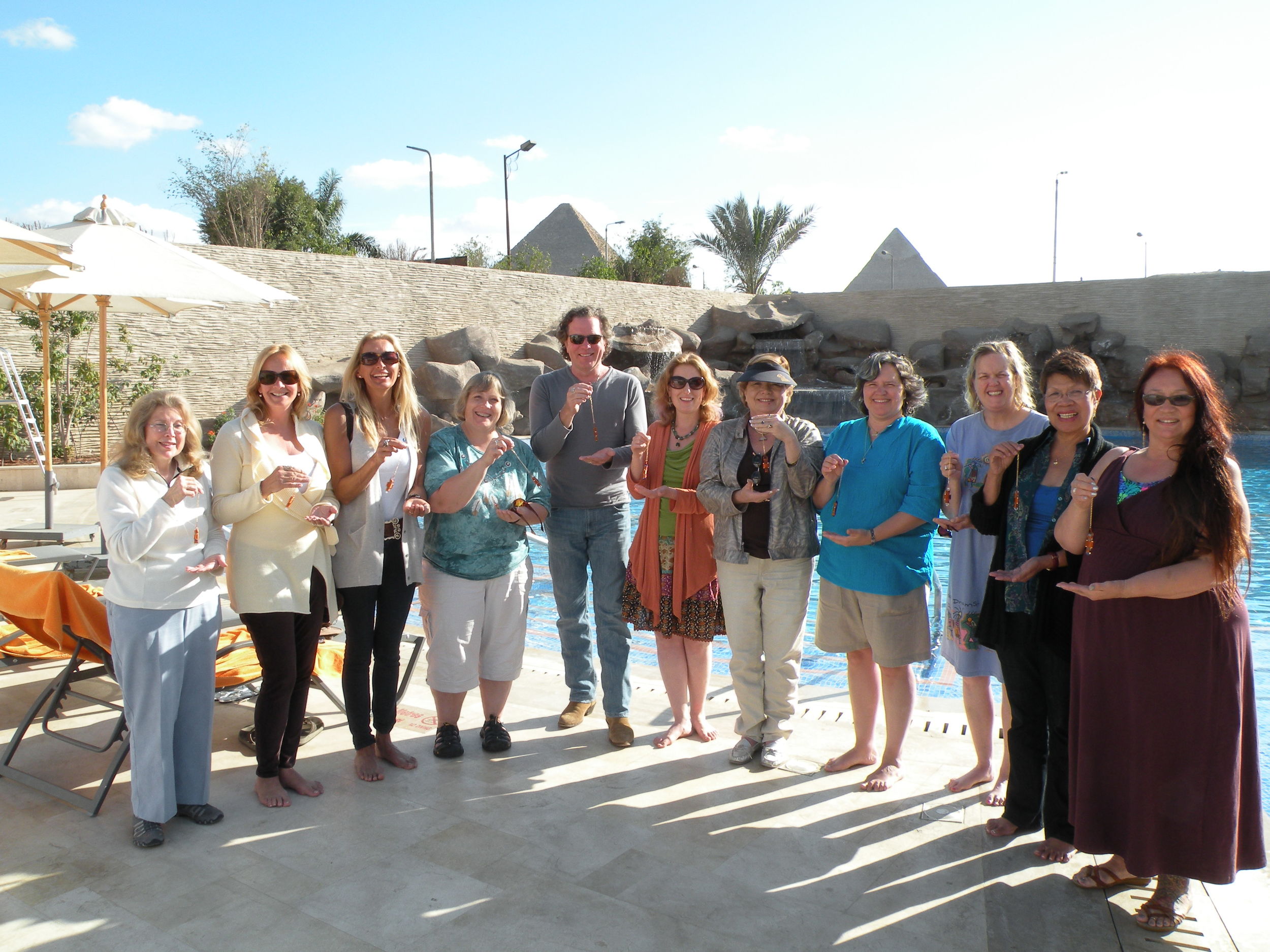 Meditators using the Reincarnation of Christ's Etheric Weavers at the Great Pyramid in Egypt
